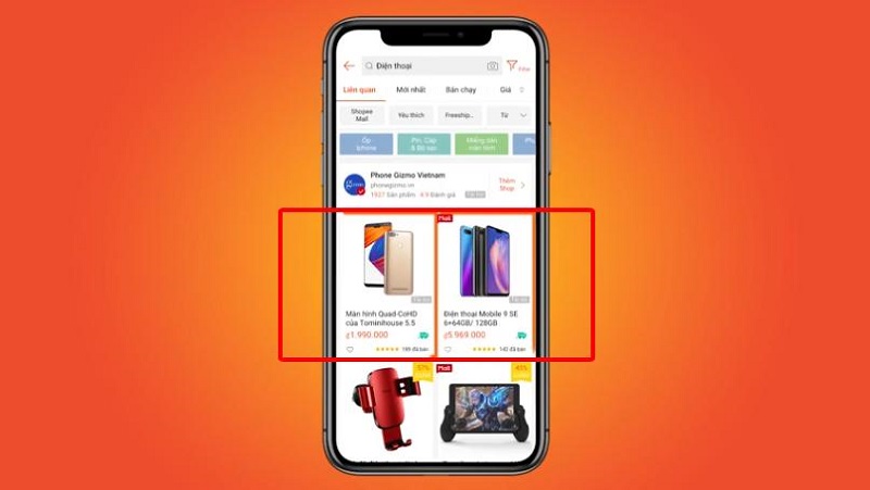 Vận hành chạy quảng cáo Shopee Vị trí hiển thị quảng cáo tìm kiếm sản phẩm