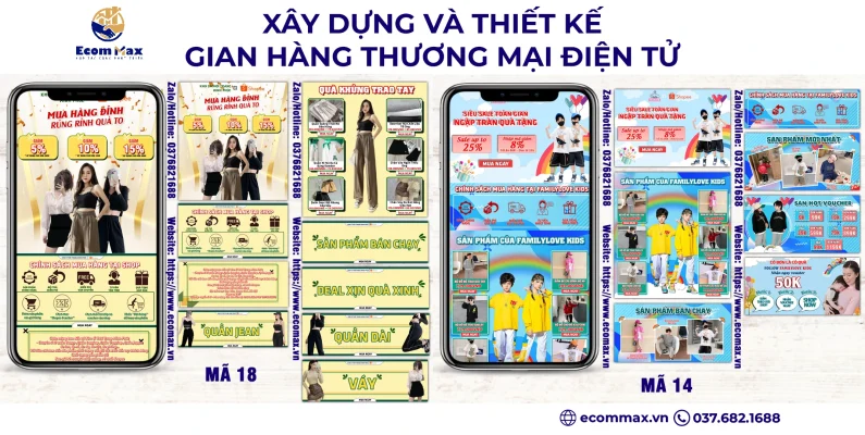 Hướng Dẫn Thiết Kế Gian Hàng Shopee Ấn Tượng và Cách Trang Trí Shopee Tối Ưu Hiệu Quả Dịch vụ thiết kế gian hàng shopee đến từ EcomMax