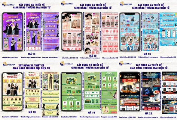 Hướng Dẫn Thiết Kế Gian Hàng Shopee Ấn Tượng và Cách Trang Trí Shopee Tối Ưu Hiệu Quả Một số mẫu thiết kế gian hàng Shopee Người bán có thể tham khảo