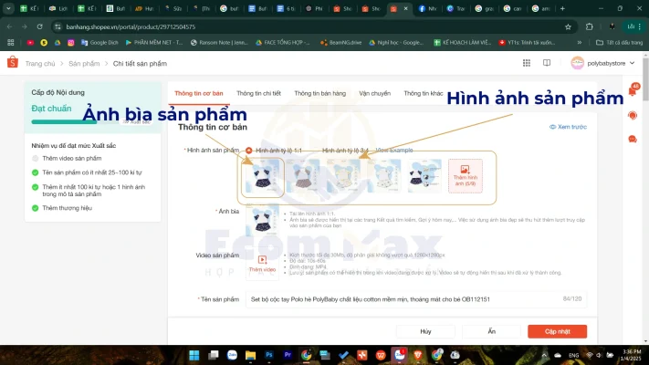 Ảnh bìa Shopee: Chia sẻ kinh nghiệm từ các shop ngàn đơn Ảnh bìa Shopee sẽ ở vị trí đầu tiên trong các ảnh tải lên