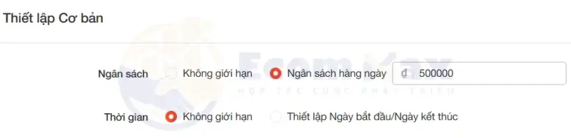 Hướng Dẫn Chạy Quảng Cáo Shopee & Cách Đọc Chỉ Số Thiết lập ngân sách hàng ngày cho quảng cáo Shopee