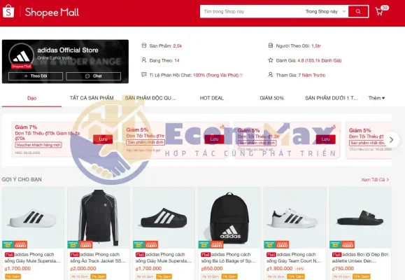 Shopee Mall là gì? Có nên đăng ký Shopee Mall không và làm gì để duy trì danh hiệu? Gian hàng Shopee Mall của Adidas
