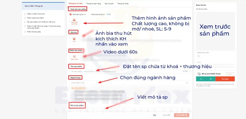 Mở Gian Hàng Shopee: Đừng Bắt Đầu Nếu Chưa Biết Điều Này Đăng tải sản phẩm tối ưu gian hàng Shopee