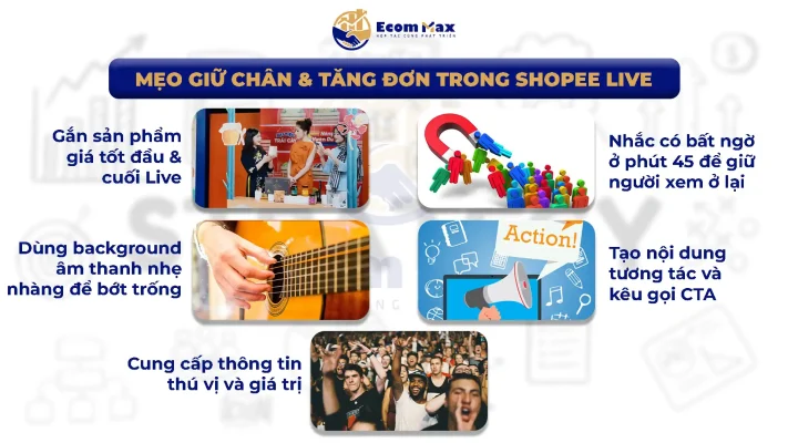 Checklist Để Tổ Chức 1 Phiên Shopee Live Thành Công Mẹo giữ chân khách hàng trong phiên Shopee Live