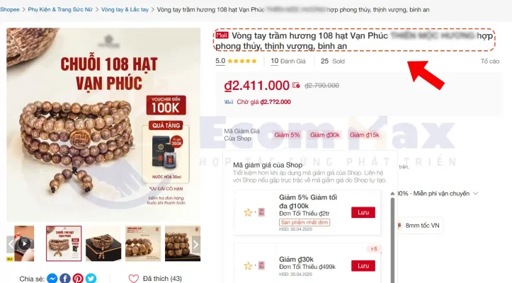 5 sai lầm trong SEO Shopee làm sản phẩm khó lọt top tìm kiếm Tiêu đề sản phẩm chuẩn SEO Shopee