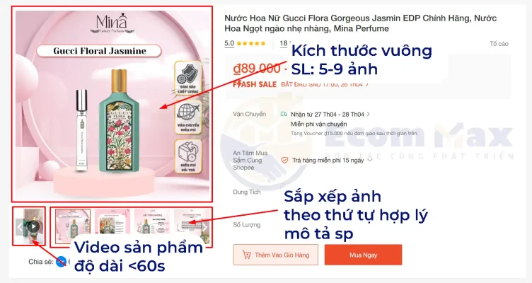 Tối Ưu SEO Shopee: 7 Bước Đưa Sản Phẩm Lên Top Tìm Kiếm Quy chuẩn hình ảnh tối ưu SEO Shopee