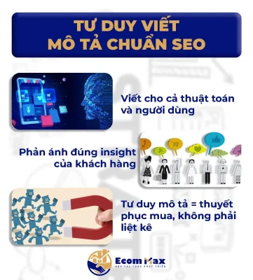 Sai Lầm Khi Viết Mô Tả Sản Phẩm Khiến Gian Hàng Mất Khách Tư duy viết mô tả sản phẩm chuẩn SEO