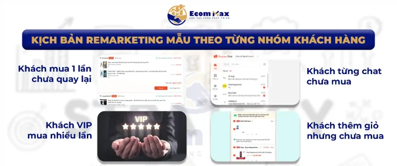 Remarketing Shopee: Tăng Đơn Bền Mà Không Cần Quảng Cáo Kịch Bản Remarketing Mẫu Theo Từng Nhóm Khách Hàng
